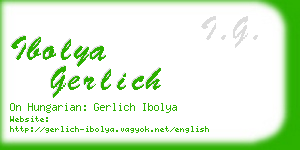 ibolya gerlich business card